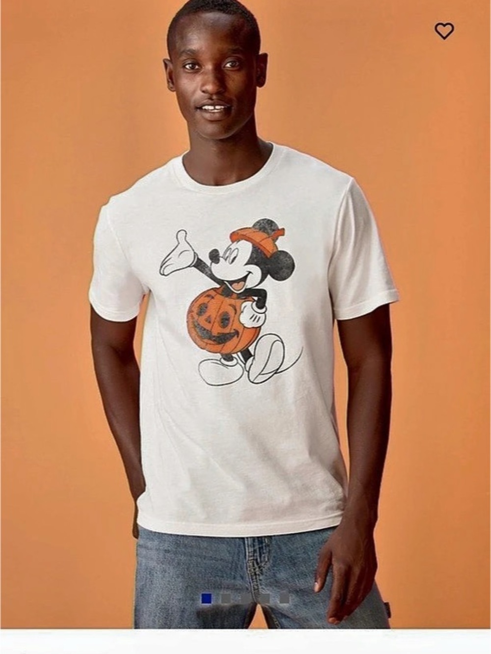 Old Navy Disney Graphic T-Shirt in White & Orange Halloween 2026
